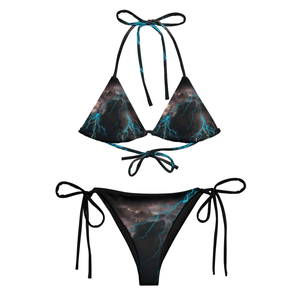 Bolt of Blue String Bikini Set