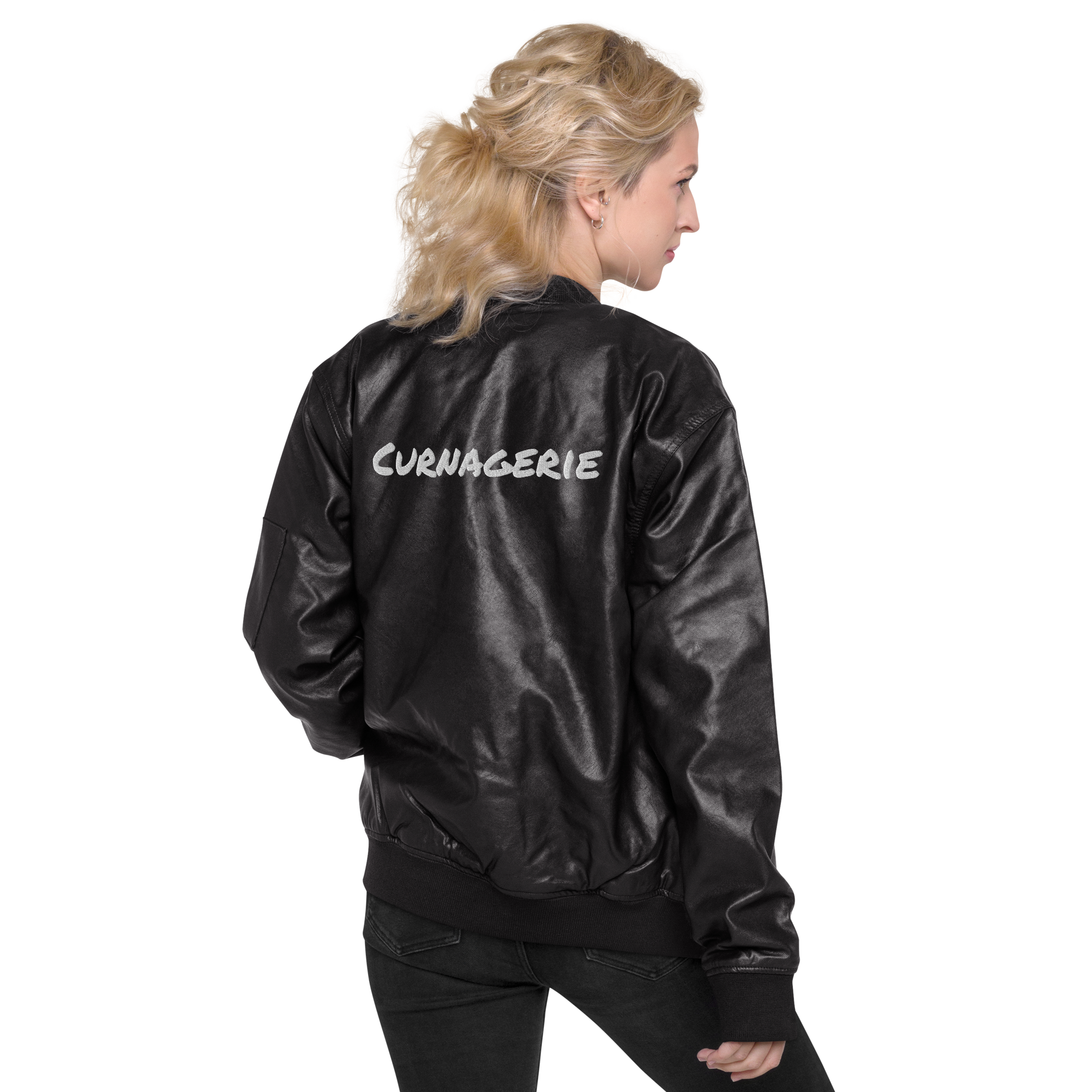 Curnagerie Leather Bomber Jacket