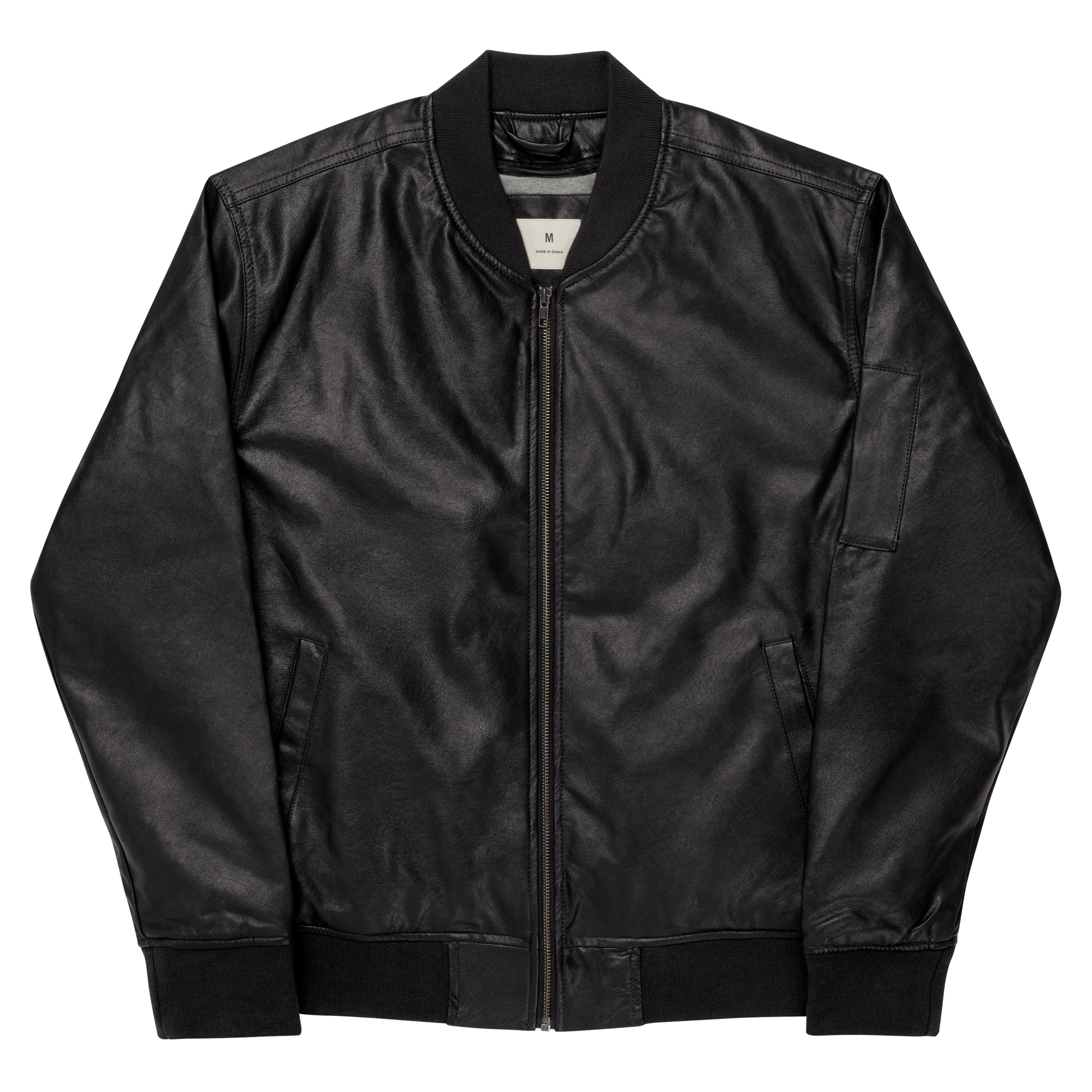 Topman leather top bomber jacket